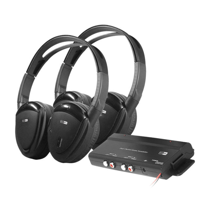 Power Acoustik HP-902RFT Pair 2 Channel RF 900 MHZ Headphones