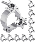 10 MR Truss C200 Premium Truss Clamp Stage Light Clamp, 2 Inch Aluminum Light Clamps for Truss, Heavy Duty 220lb LED Par Light Moving Head Lighting Clamps, Fit for 48-52mm OD Tube/Pipe