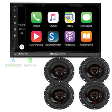 Load image into Gallery viewer, VRCPAA-70M 7&quot; Double DIN Bluetooth CarPlay Android + 2 Pair 6.5&quot; coaxial speakers