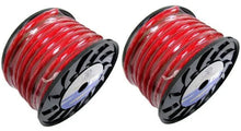 Charger l&#39;image dans la galerie, (2) BULLZ AUDIO 1/0 Gauge 50 FT Xtreme Twisted Power Ground Wire Cables | Red