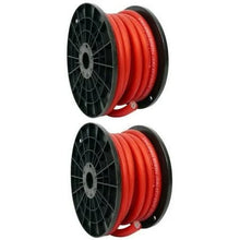 Load image into Gallery viewer, (2) BULLZ AUDIO 1/0 Gauge 50 FT Xtreme Twisted Power Ground Wire Cables | Red