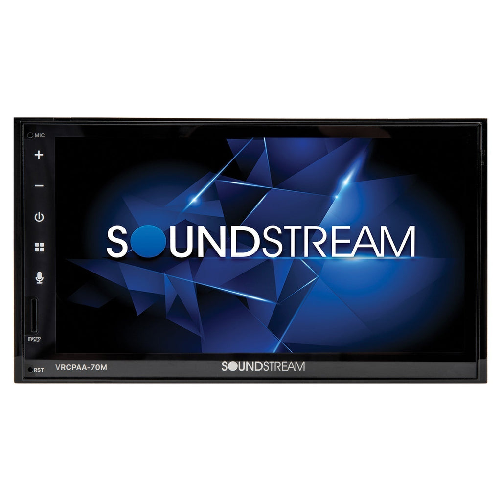 Soundstream VRCPAA-70M 7" Double DIN Bluetooth Apple CarPlay & Android +Camera
