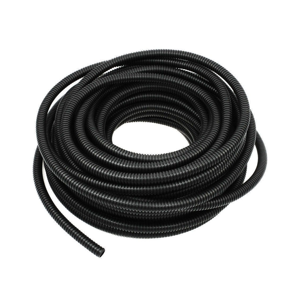 10 FT 1/4" INCH Split Loom Tubing Wire Conduit Hose Cover Auto Home Marine Black